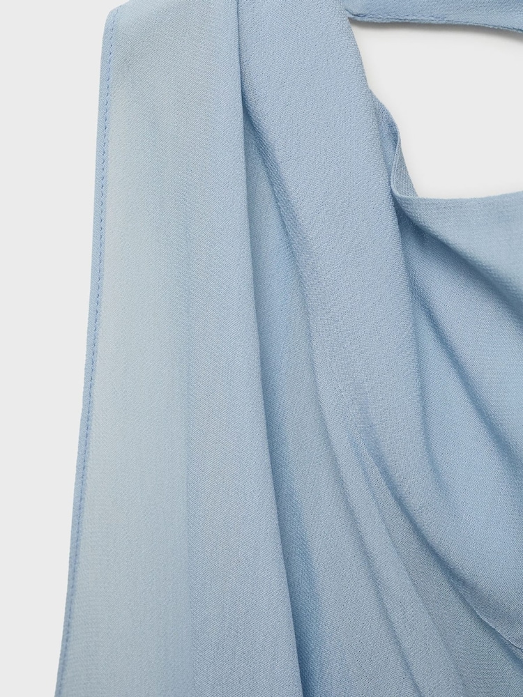 Mango Blue Sleeveless Halter Neck Body - Image 6 of 6