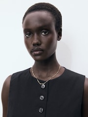 Mango Black Buttoned Waistcoat - Image 3 of 5