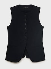 Mango Black Buttoned Waistcoat - Image 4 of 5