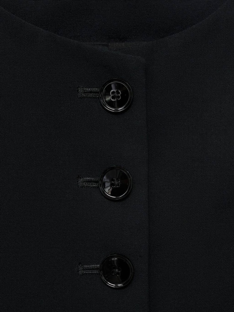 Mango Black Buttoned Waistcoat - Image 5 of 5