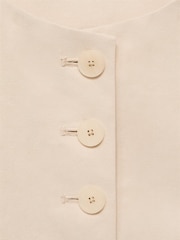Mango Natural Buttoned Waistcoat - Image 6 of 6