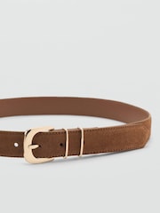 Mango Brown Suede Leather Belt - Image 2 of 3