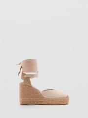 Mango Cream Wedge Sandals - Image 1 of 3