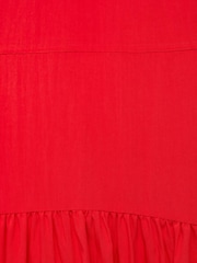 Mango Red Sleeveless A-Line Midi Dress - Image 6 of 6