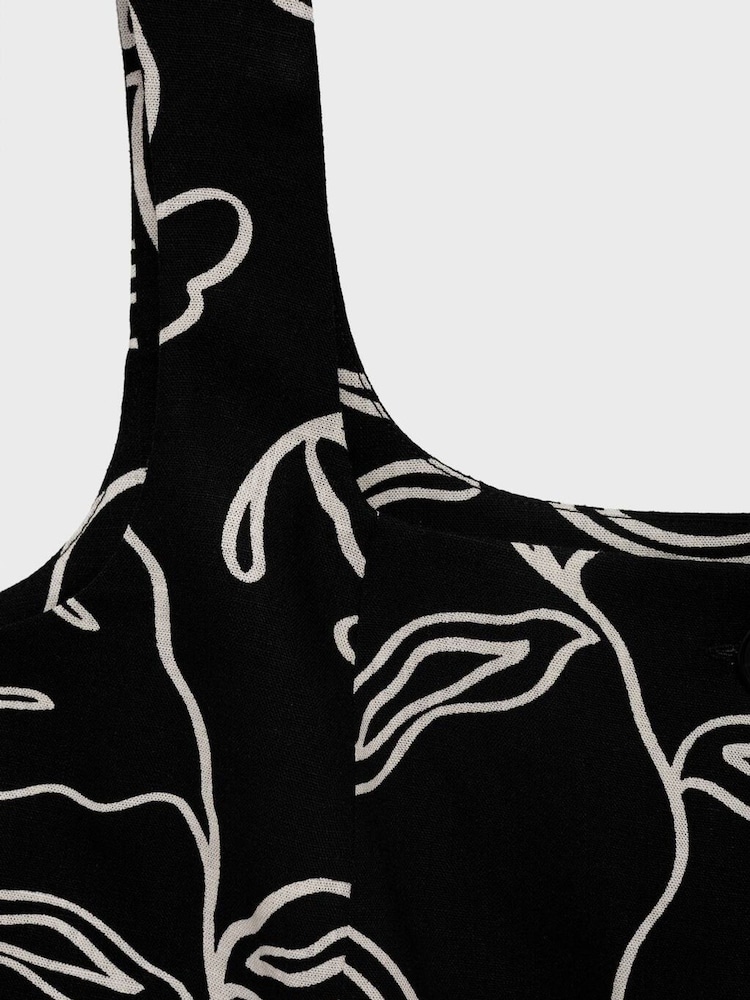 Mango Black Printed Waistcoat - Image 5 of 5