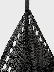 Mango Black Crochet Ruffle Hem Mini Dress - Image 5 of 5