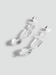 Mango Blue Glass Drop Earrings - Image 2 of 2
