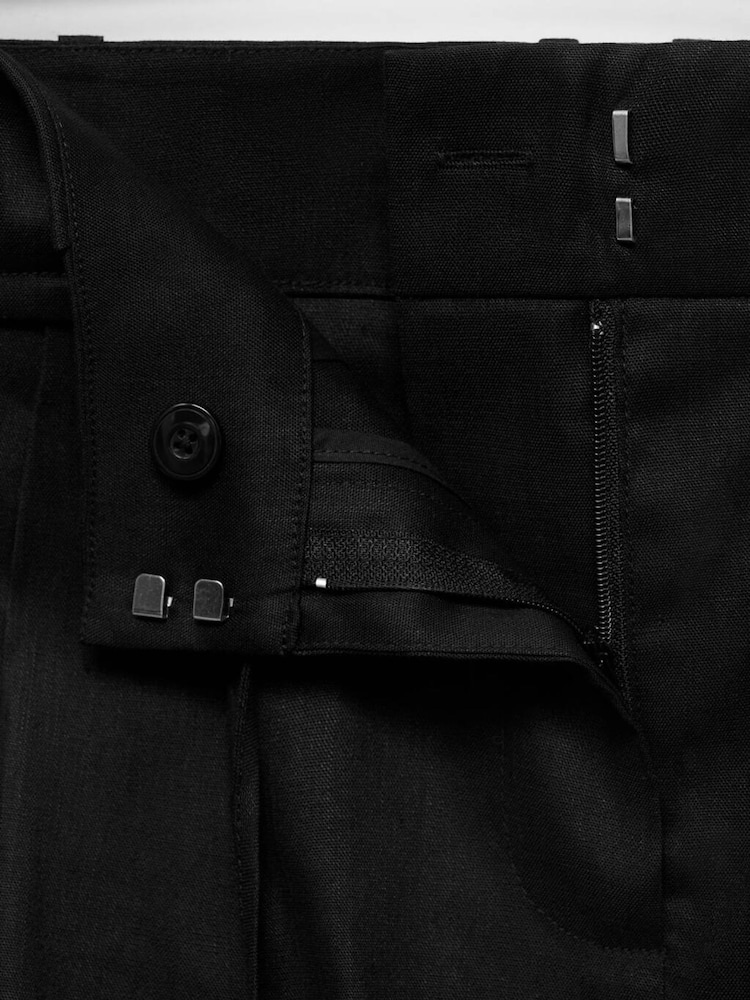 Mango Black Tie Waist Shorts - Image 5 of 5