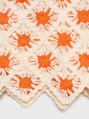 Mango Orange Crochet Mini Skirt - Image 2 of 2