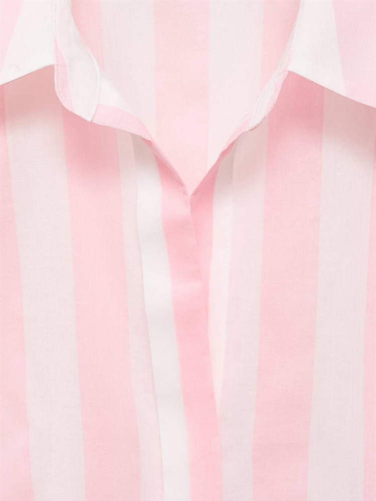 Mango Pink Stripe Long Sleeve Shirt - Image 4 of 4 Mango Pink Stripe Long Sleeve Shirt - Image 4 of 4