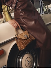Lipsy Olive Green Velvet Mini Top Handle Tote Bag - Image 2 of 6