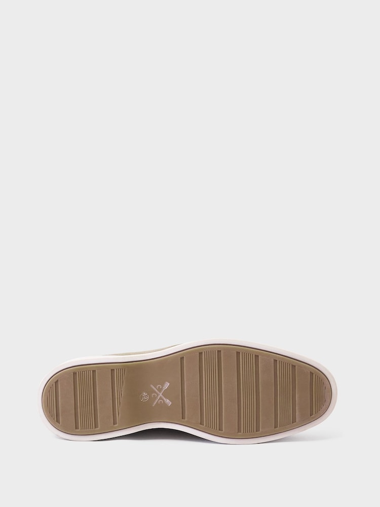 Crew Clothing Brown Suede Leather 100% Cotton Loafers - Image 3 of 3