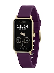 Radley Ladies Purple Series 21 Smart Dark Plum Lozenge Silicone Strap Watch - Image 1 of 6