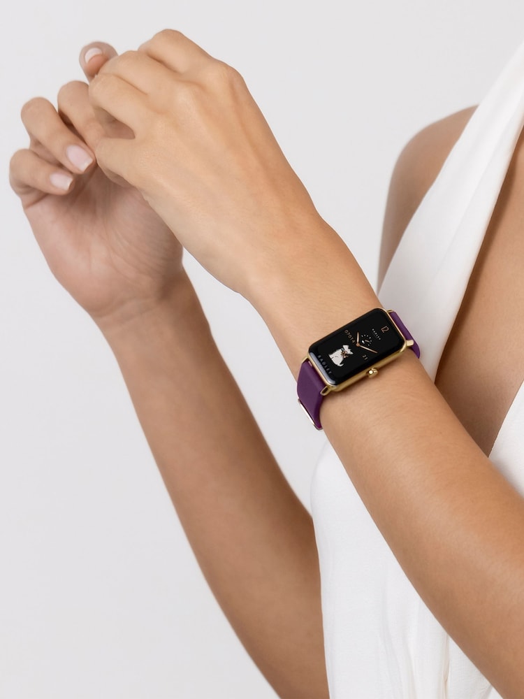 Radley Ladies Purple Series 21 Smart Dark Plum Lozenge Silicone Strap Watch - Image 2 of 6