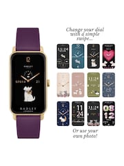 Radley Ladies Purple Series 21 Smart Dark Plum Lozenge Silicone Strap Watch - Image 3 of 6