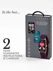 Radley Ladies Purple Series 21 Smart Dark Plum Lozenge Silicone Strap Watch - Image 6 of 6