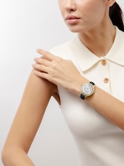 Radley Smart Series 33 AMOLED Stoneset Gold Tone Leather Strap Smart Calling Black Watch - Image 2 of 6