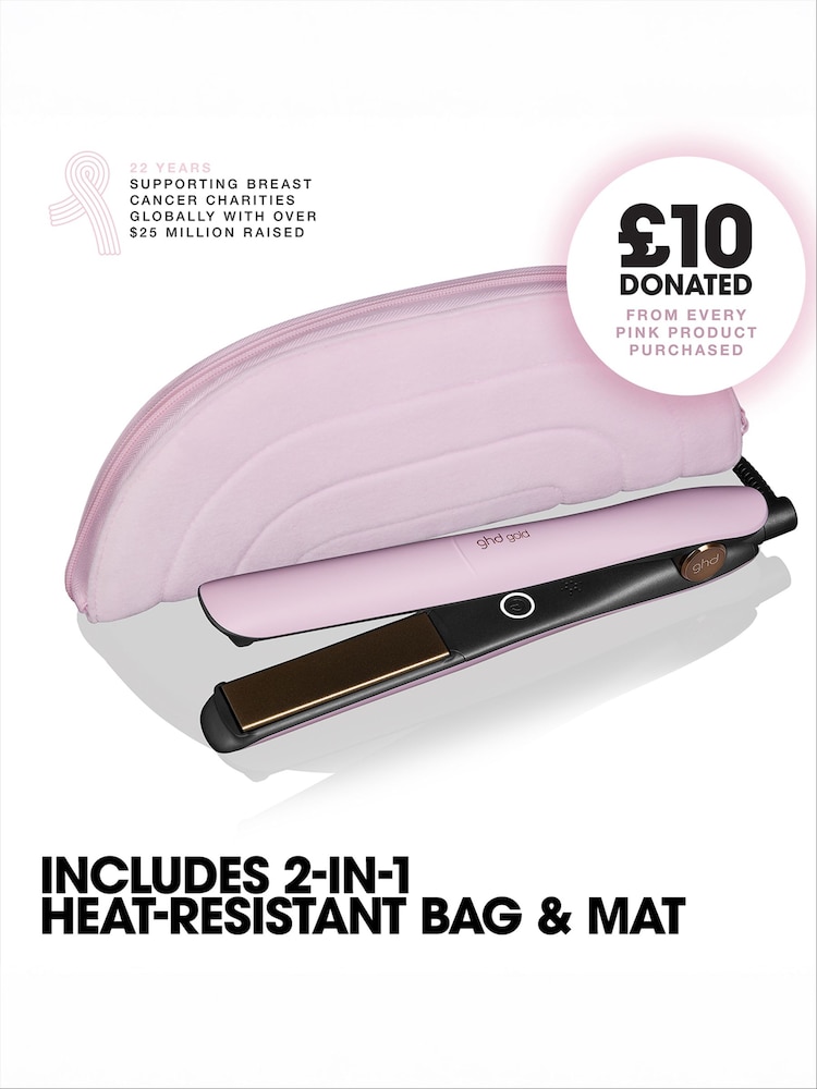 ghd Pink Sorbet Gold Charity Limited Edition Hair Straightener - Image 2 of 4