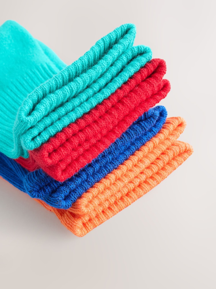 Bright Red/Blue/Orange Sports Socks 4 Pack - Image 2 of 7