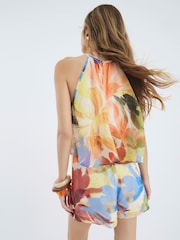 River Island Brown Multicolour Printed Playsuit - Image 2 of 2