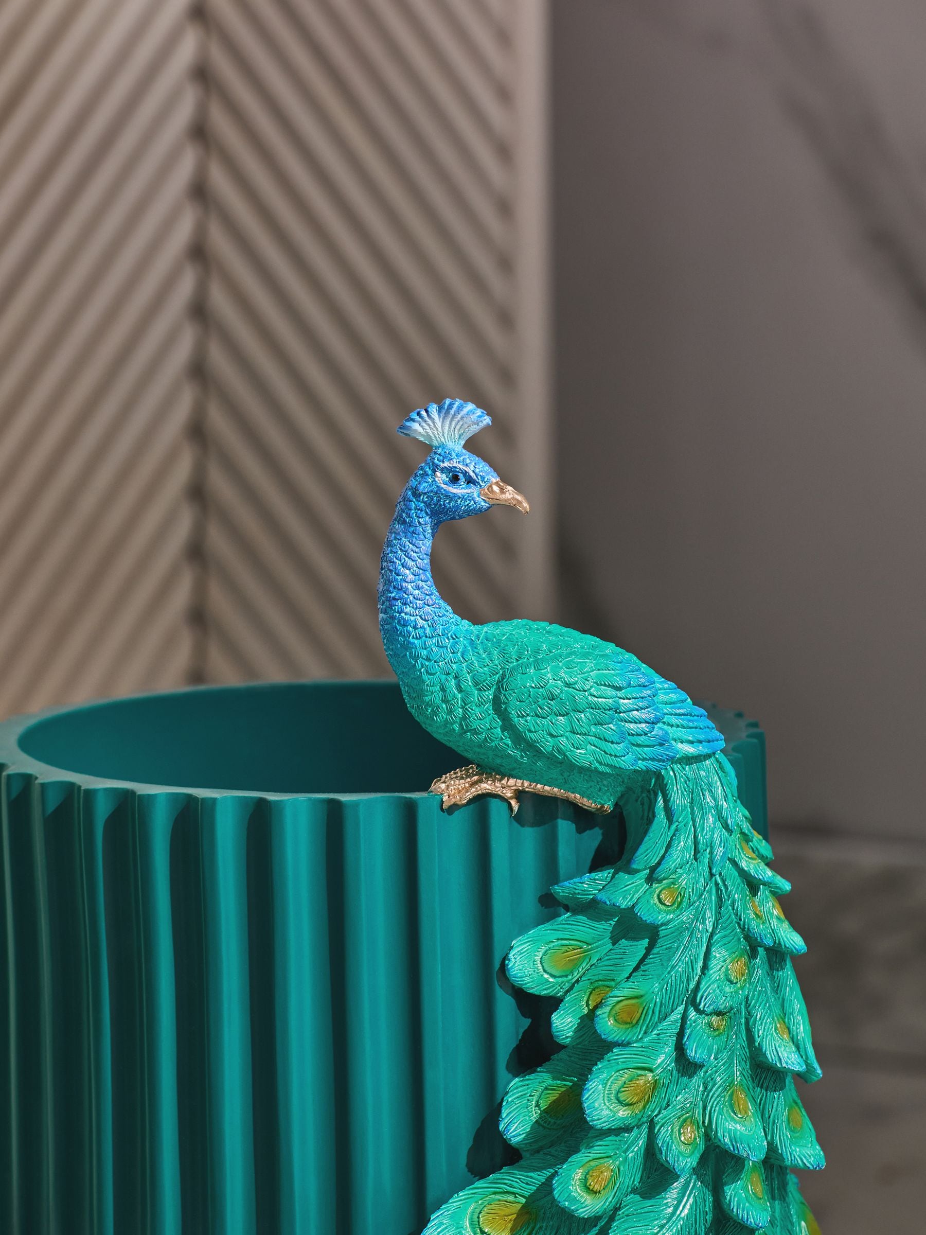 Buy Blue Peacock Bin from Next USA