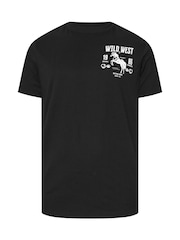 BadRhino Big & Tall Black Wild West 100% Cotton T-Shirt - Image 1 of 2