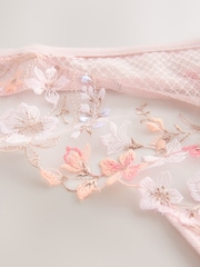 Pink Premium Swiss Designed Embroidered Thong - Image 6 of 6