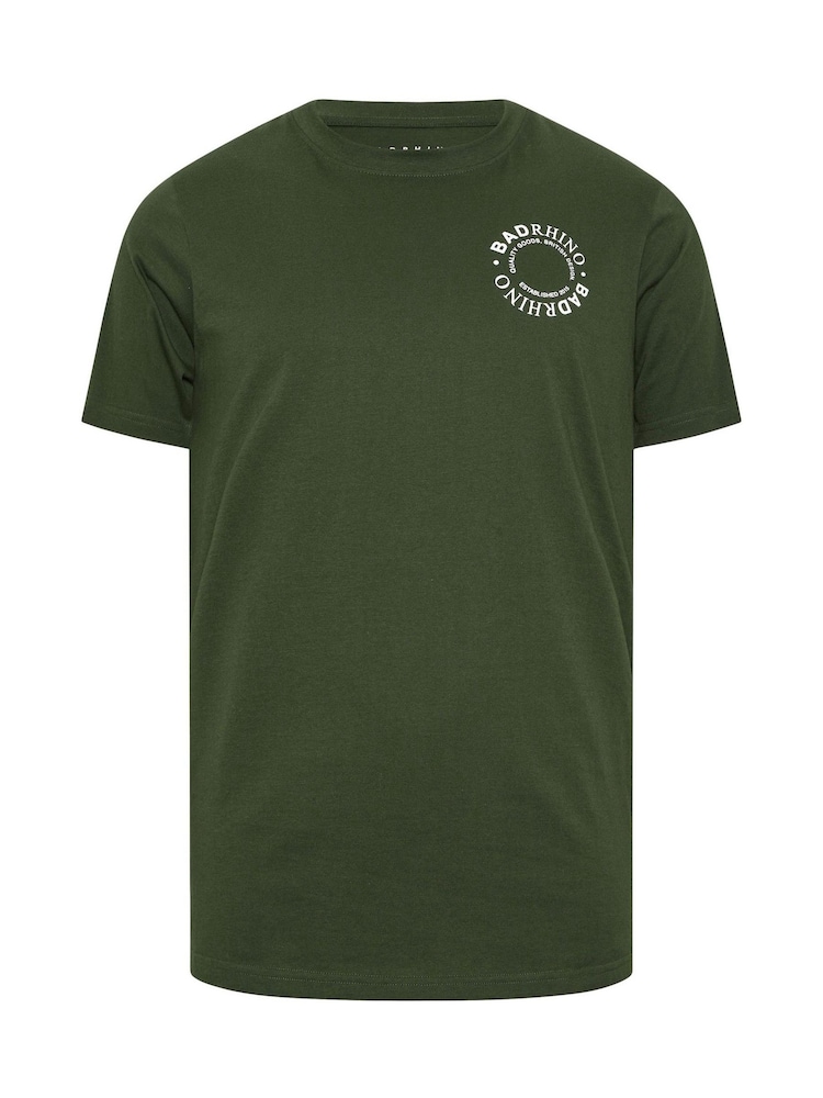 BadRhino Big & Tall Green Circle Logo 100% Cotton T-Shirt - Image 1 of 2