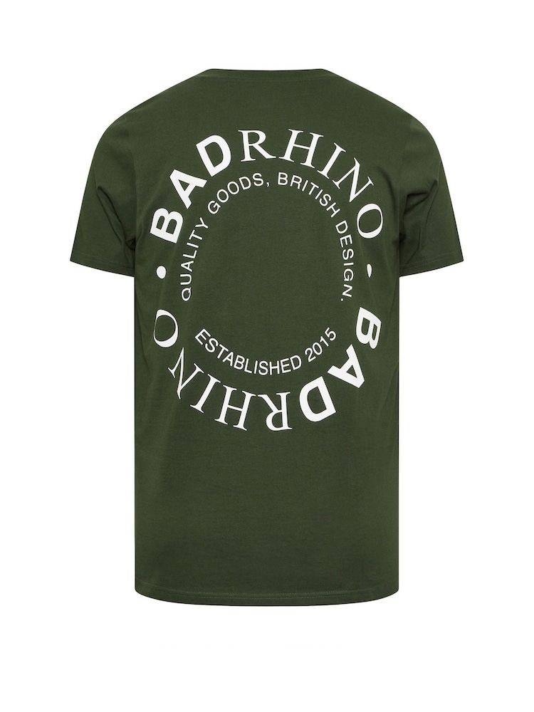 BadRhino Big & Tall Green Circle Logo 100% Cotton T-Shirt - Image 2 of 2