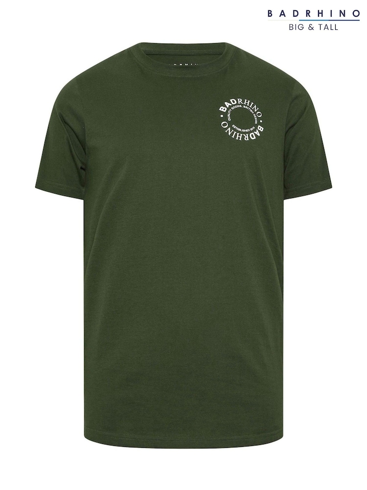 BadRhino Big & Tall Green Circle Logo 100% Cotton T-Shirt - Image 1 of 6