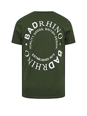 BadRhino Big & Tall Green Circle Logo 100% Cotton T-Shirt - Image 4 of 6