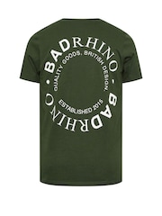 BadRhino Big & Tall Green Circle Logo 100% Cotton T-Shirt - Image 5 of 6
