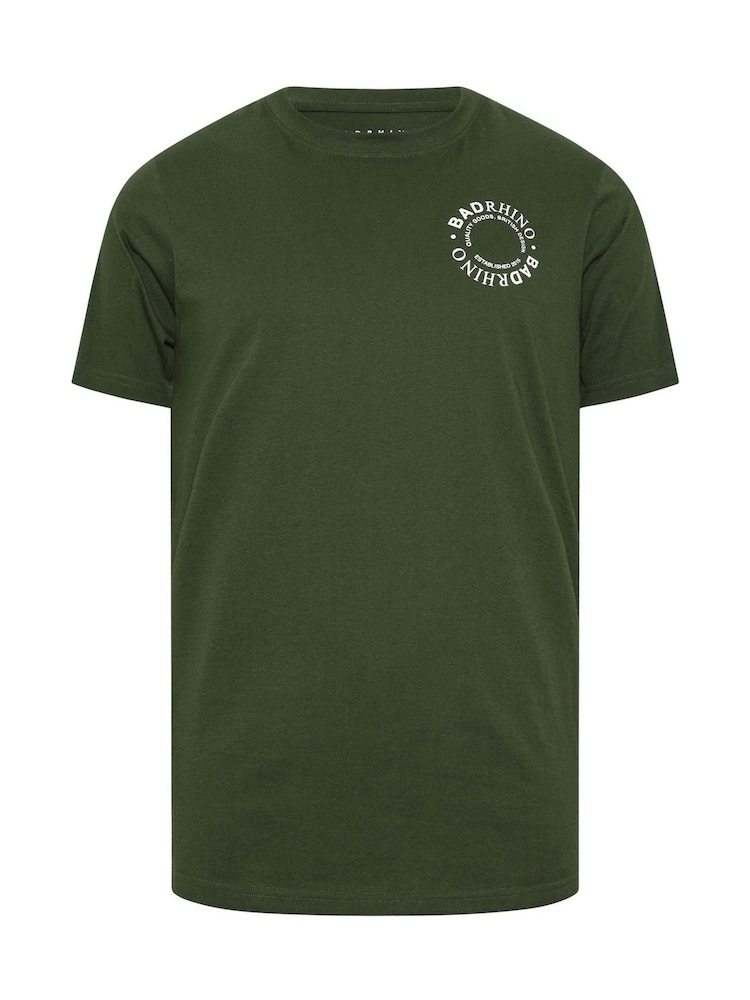 BadRhino Big & Tall Green Circle Logo 100% Cotton T-Shirt - Image 6 of 6
