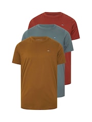 BadRhino Big & Tall Brown Plain 100% Cotton T-Shirts 3 Pack - Image 6 of 9