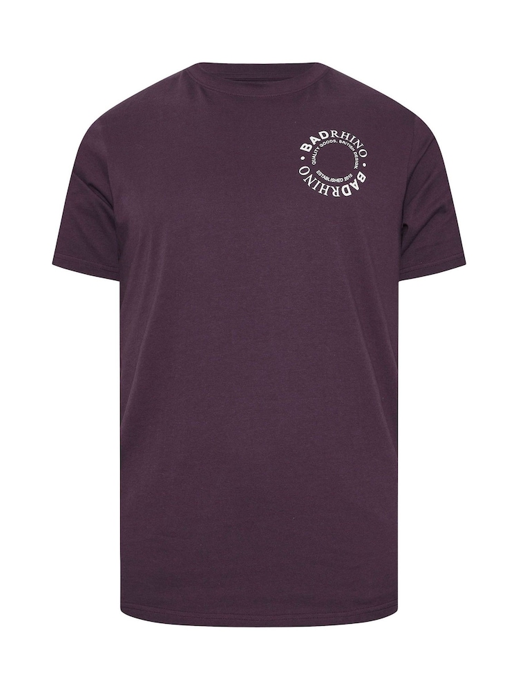 BadRhino Big & Tall Purple Circle Logo 100% Cotton T-Shirt - Image 1 of 2