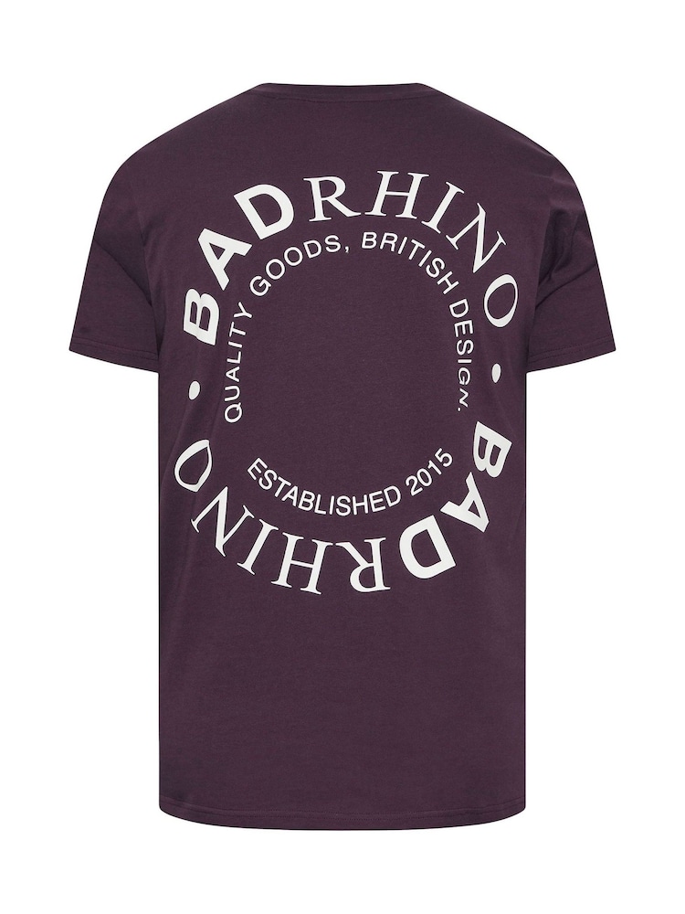 BadRhino Big & Tall Purple Circle Logo 100% Cotton T-Shirt - Image 2 of 2