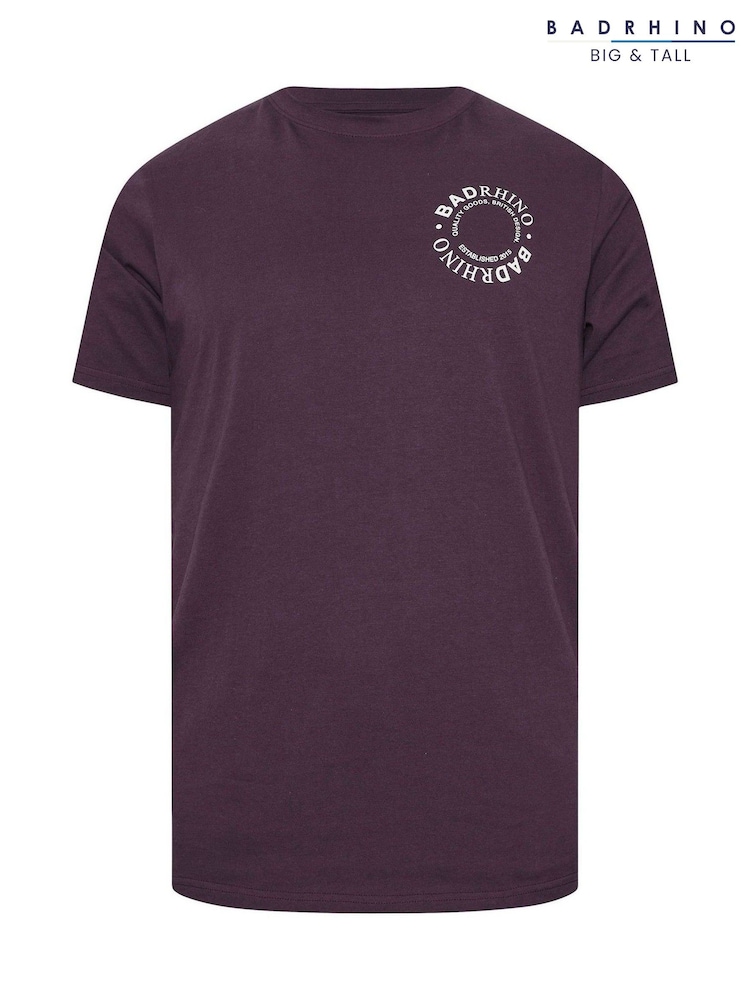 BadRhino Big & Tall Purple Circle Logo 100% Cotton T-Shirt - Image 2 of 6