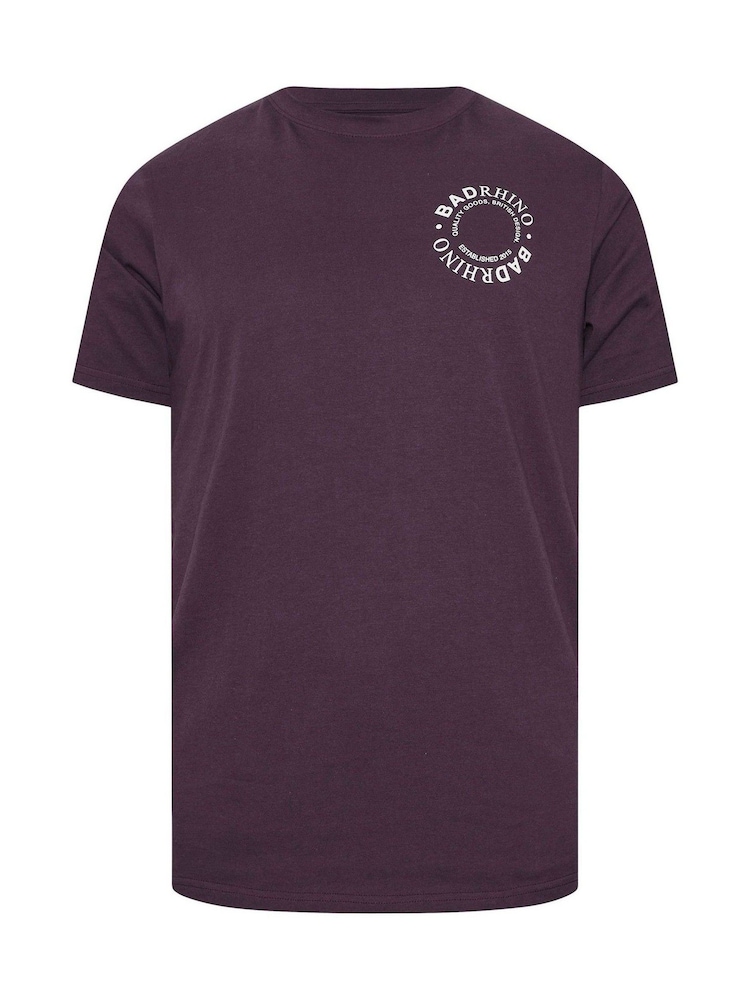 BadRhino Big & Tall Purple Circle Logo 100% Cotton T-Shirt - Image 6 of 6