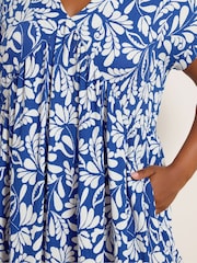 Evans Purple Jersey Crepe Swing Dress - Image 4 of 5