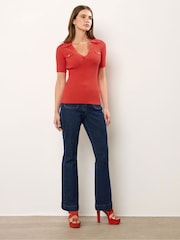 Star by Julien MacDonald Orange Knitted Pocket Top - Image 3 of 6