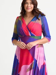 Scarlett & Jo Multi Verity Multi Colour Patchwork Print Maxi Gown - Image 2 of 4
