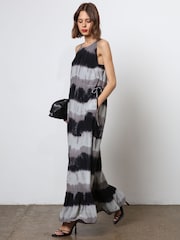 Religion Black Unknown Maxi Dress In Tie Dye Stripe Dress - Image 4 of 7