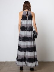Religion Black Unknown Maxi Dress In Tie Dye Stripe Dress - Image 5 of 7