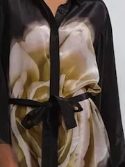 Religion Black 100% Cotton Coco Tunic With Large Floral Placement - Image 6 of 6