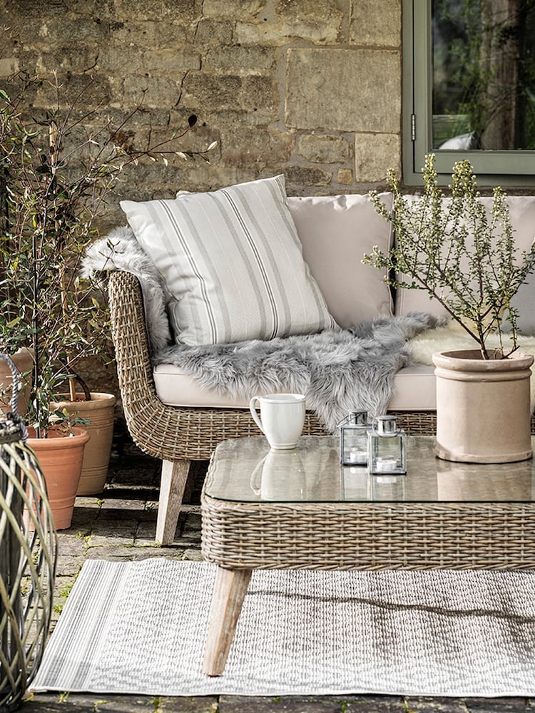 Cotswold Company 4 Piece Natural Ashcroft Garden Lounge Set - Image 2 of 4