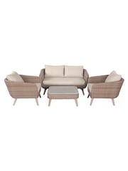Cotswold Company 4 Piece Natural Ashcroft Garden Lounge Set - Image 3 of 4