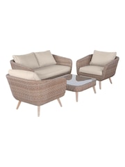 Cotswold Company 4 Piece Natural Ashcroft Garden Lounge Set - Image 4 of 4
