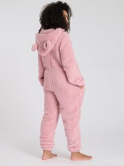 Loungeable Pink Bolt Sherpa XL Ears Teddy All-In-One - Image 2 of 6