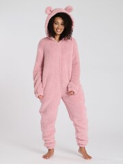 Loungeable Pink Bolt Sherpa XL Ears Teddy All-In-One - Image 6 of 6