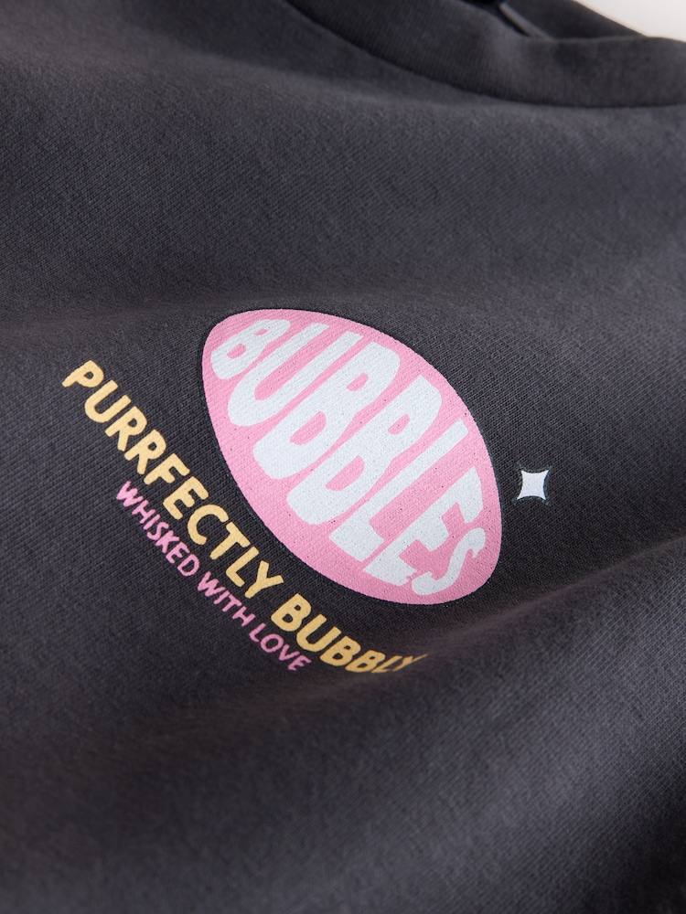 Charcoal Grey Bubble Tea Graphic Print Top and Leggings Set (3-16yrs) - Image 9 of 9 Charcoal Grey Bubble Tea Graphic Print Top and Leggings Set (3-16yrs) - Image 9 of 9